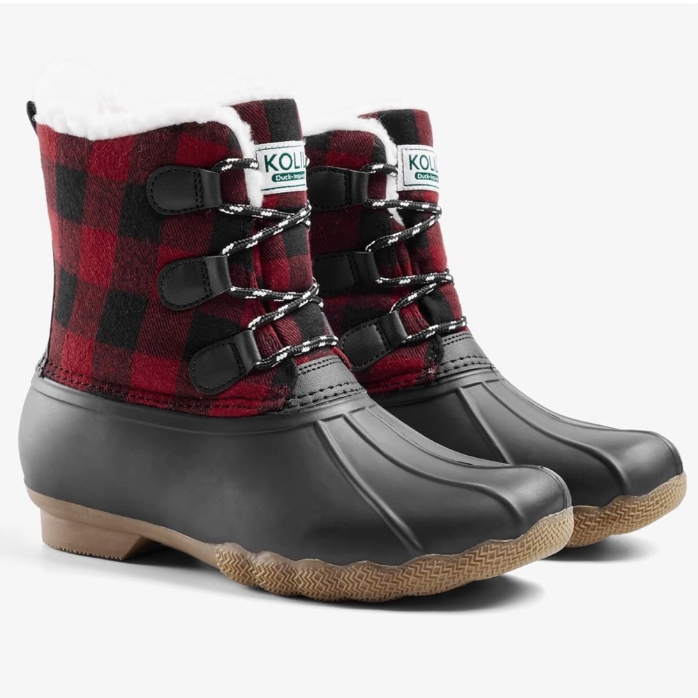 Women's Duck Boots Waterproof, Cold Weather Insulated Warm Snow Boots